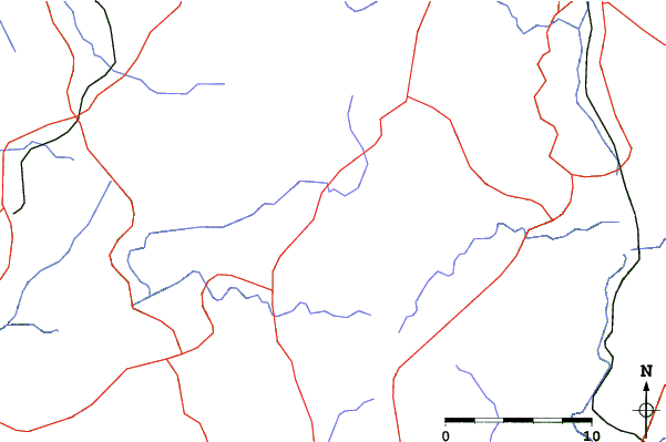Roads and rivers close to Hiraya Kogen Akasaka