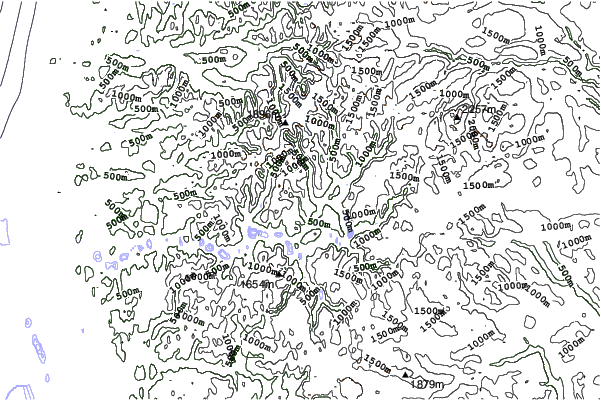 Hodlekve Skisenter neighbourhood contours