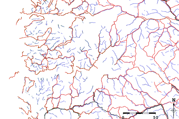 Roads and rivers close to Hodlekve Skisenter