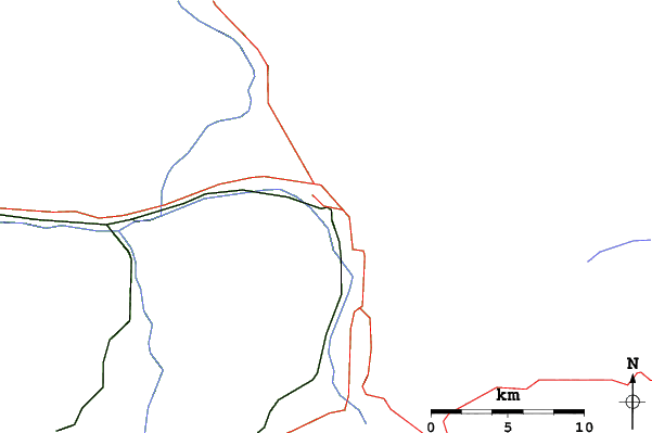 Roads and rivers close to Howelsen Hill