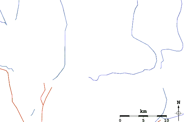 Roads and rivers close to Invincible Snowfields