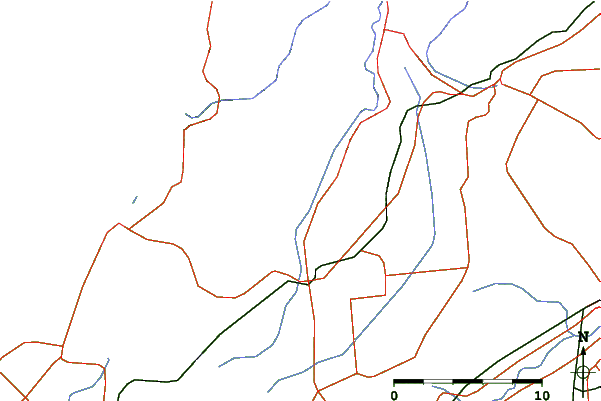 Roads and rivers close to Ishikari Heigen