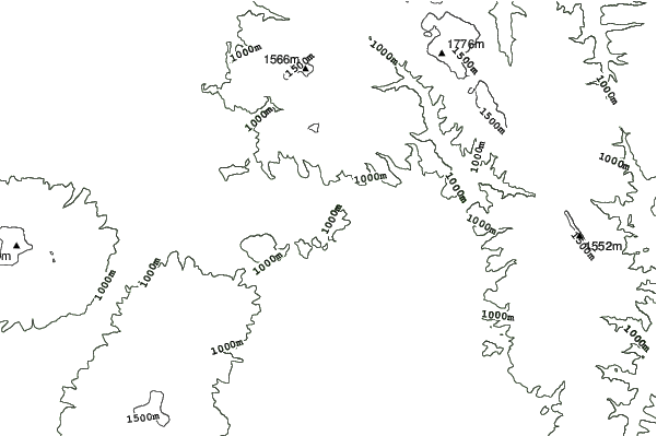 Izvorul Mureşului neighbourhood contours