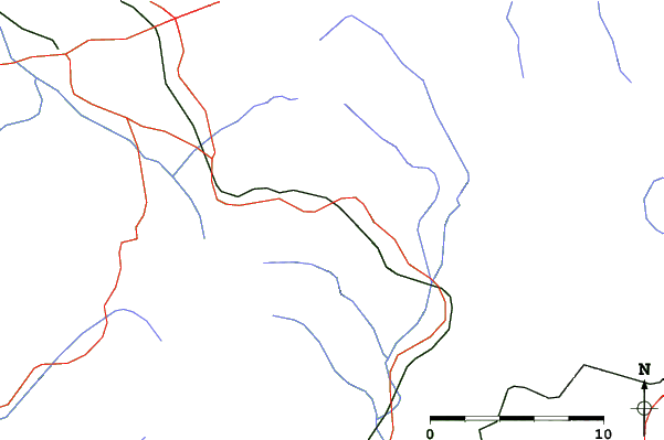 Roads and rivers close to Izvorul Mureşului