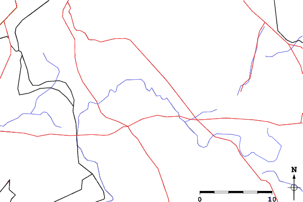 Roads and rivers close to Jack Frost