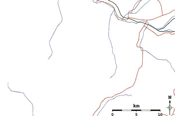 Roads and rivers close to Jasná - Chopok