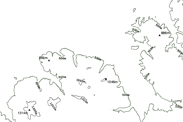 Javorový Vrch neighbourhood contours