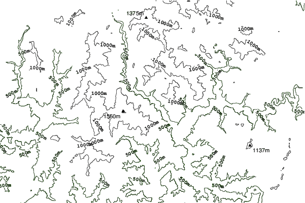 PyeongChang-Jeongseon Alpine Centre neighbourhood contours