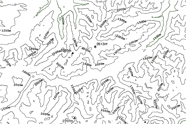 Jöchelspitze neighbourhood contours