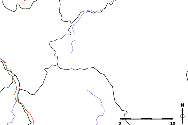 Roads and rivers close to Klingenthal/Mühlleithen