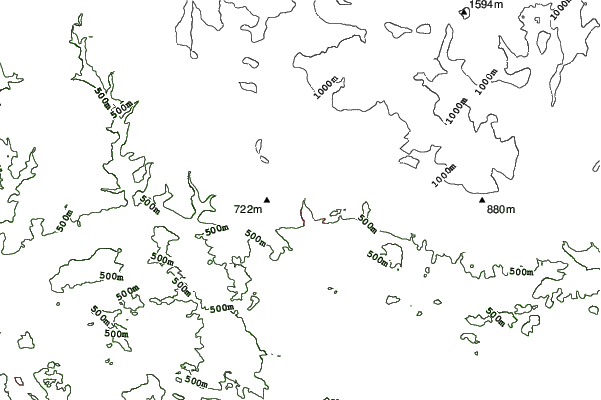 Kněžický vrch neighbourhood contours