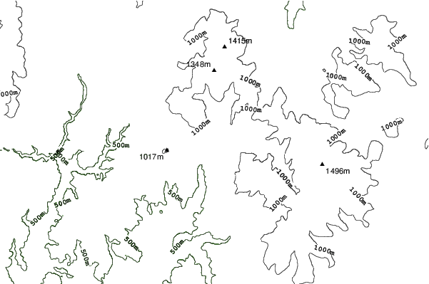 Kouty nad Desnou neighbourhood contours
