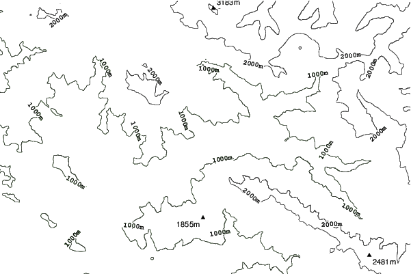 Krasnaya Polyana neighbourhood contours