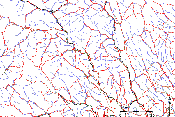 Roads and rivers close to Kvitfjell Alpine Centre