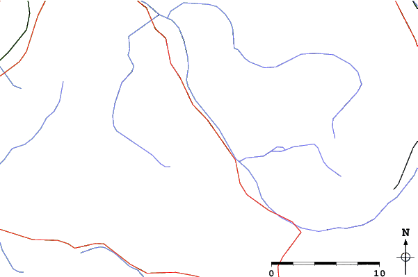 Roads and rivers close to Saint-Jean d'Aulps La Grande Terche