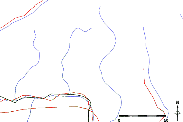 Roads and rivers close to La Magdeleine