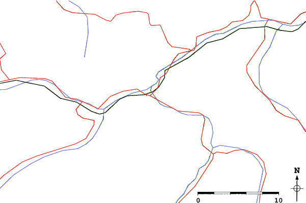 Roads and rivers close to Landeck-Zams-Fliess