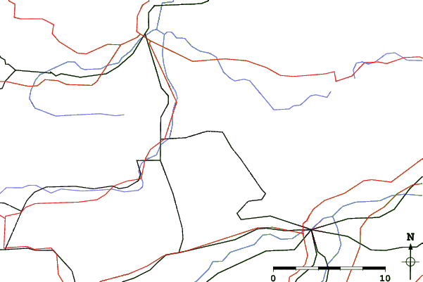 Roads and rivers close to Le Grand Val