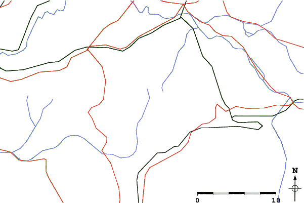 Roads and rivers close to Le Sappey