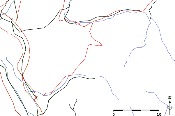 Roads and rivers close to Les Mosses - La Lécherette