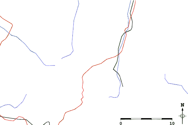 Roads and rivers close to Liptovské Revúce