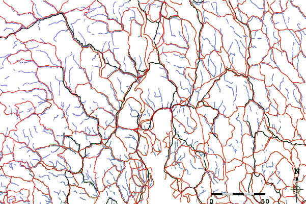 Roads and rivers close to Lommedalen
