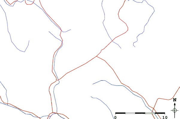 Roads and rivers close to Makovica - Nižná Polianka