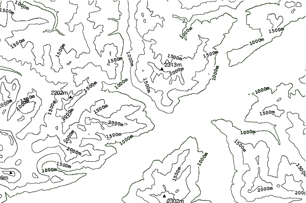 Maurach am Achensee neighbourhood contours