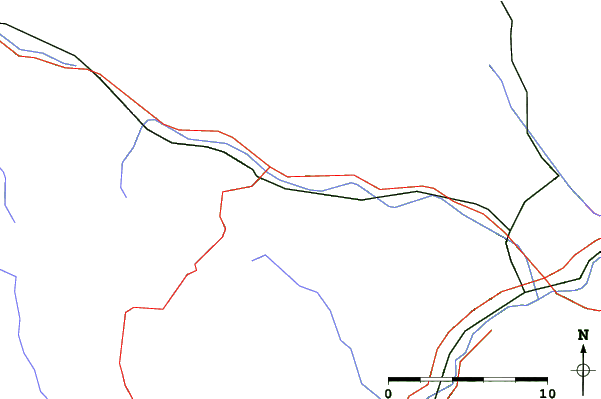 Roads and rivers close to Mautern/Elfenberg