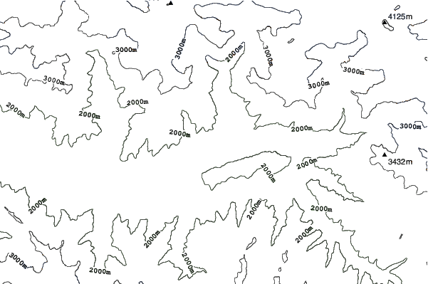 Mestia neighbourhood contours
