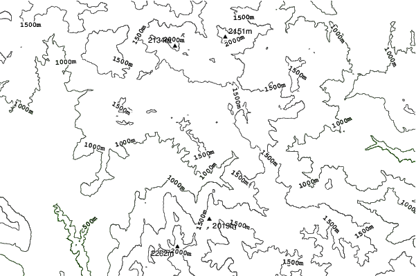 Metsovo Ski Resort neighbourhood contours