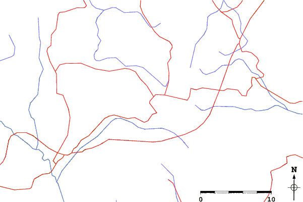 Roads and rivers close to Metsovo Ski Resort