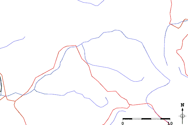 Roads and rivers close to Molines en Queyras
