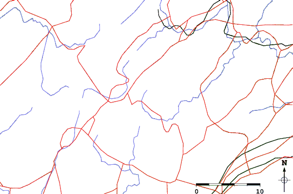 Roads and rivers close to Mominoki Shinrin-Koen