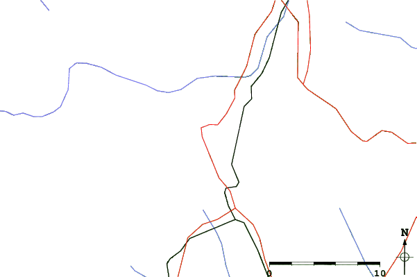 Roads and rivers close to Mönichkirchen-Mariensee