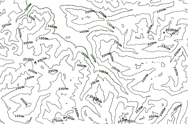 Montafon neighbourhood contours