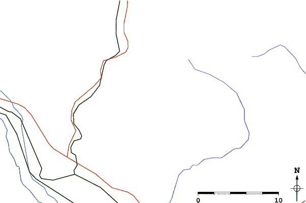 Roads and rivers close to Montana Snowbowl