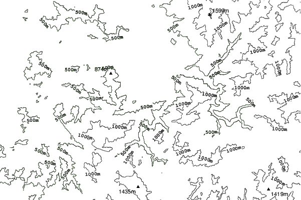 Moriyama Kogen neighbourhood contours