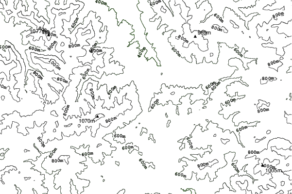Mosty u Jablunkova neighbourhood contours