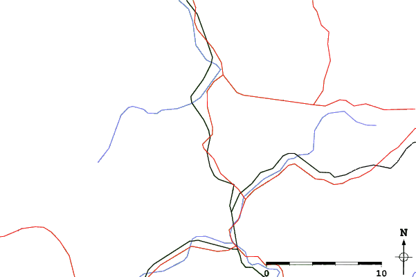 Roads and rivers close to Mosty u Jablunkova
