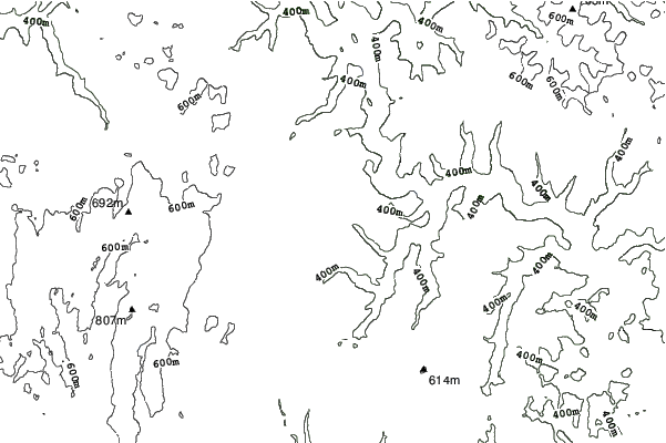Mount Tone neighbourhood contours