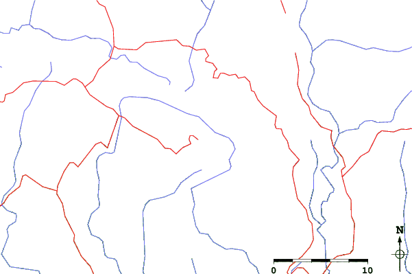 Roads and rivers close to Mount Baw Baw