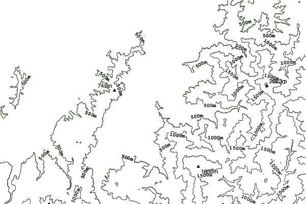 Muikamachi Sakato neighbourhood contours