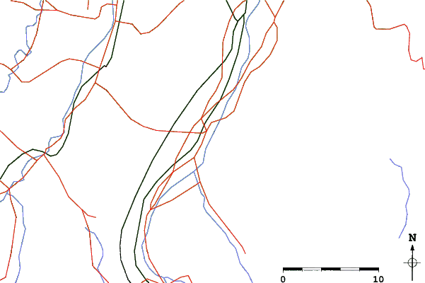 Roads and rivers close to Muikamachi Sakato