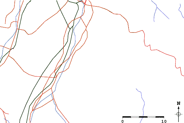 Roads and rivers close to Muikamachi Hakkaisan