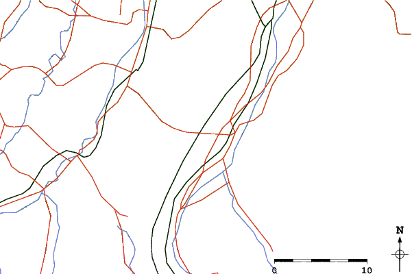Roads and rivers close to Muikamachi Minami