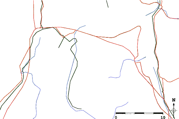 Roads and rivers close to Niederrickenbach