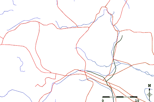 Roads and rivers close to Nikko Kirifuri Kogen