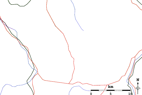 Roads and rivers close to Nowa Osada – Wisła