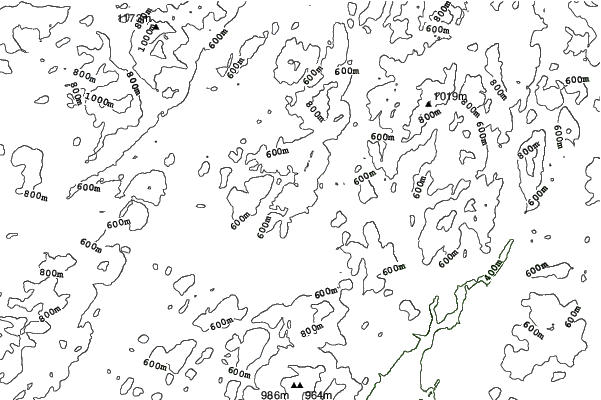 Oak Mountain neighbourhood contours